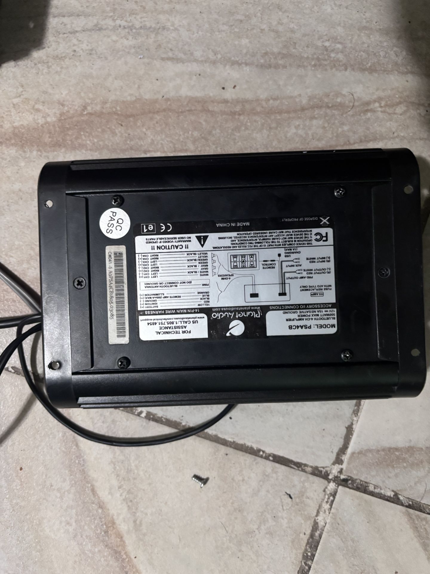 Planet Audio PSA4CB Bluetooth 4-channel amplifier