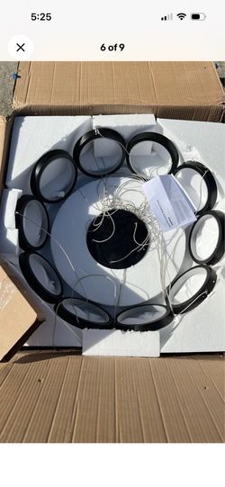 KUZCO Oros 29 in. 10-Light 100-Watt Black Integrated LED Chandelier-Missing part