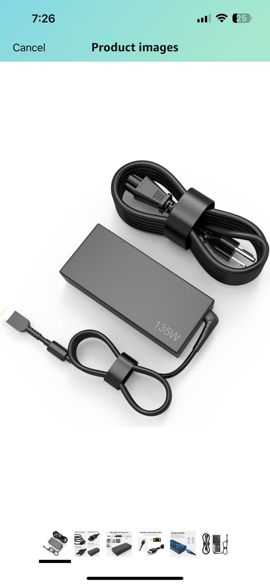 Lenovo Laptop Charger 135W