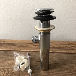 Chrome Sink Drain Pop-Up Drain Assembly