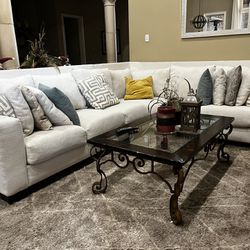 Sectional Couch And Oversized Chair 