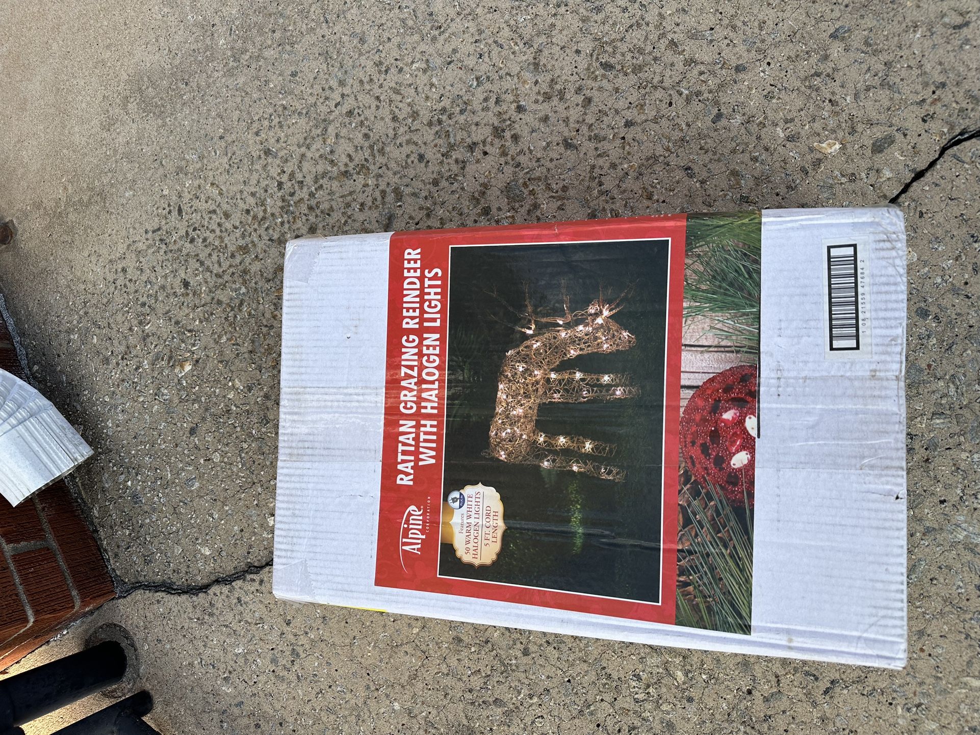 Grazing Deer With Lights.