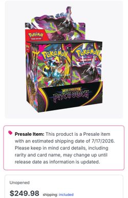 Pokémon Pitch Black Pokémon Center Order