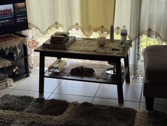 Brown Table 15 And White 20