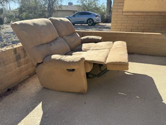 Microsuede Reclining Loveseat
