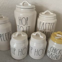 RaeDunn Canister Easter And Spring  ✨🤍🐇