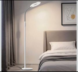 White LED Ring Floor Lamp