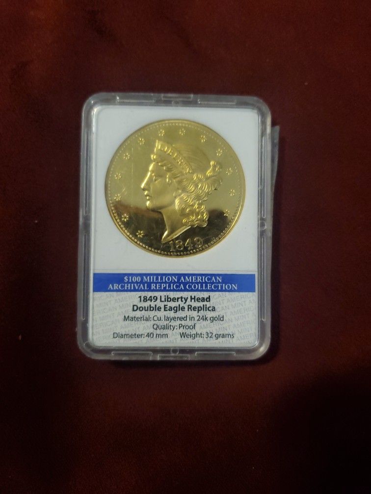 1849 Liberty Head Double Eagle Replica