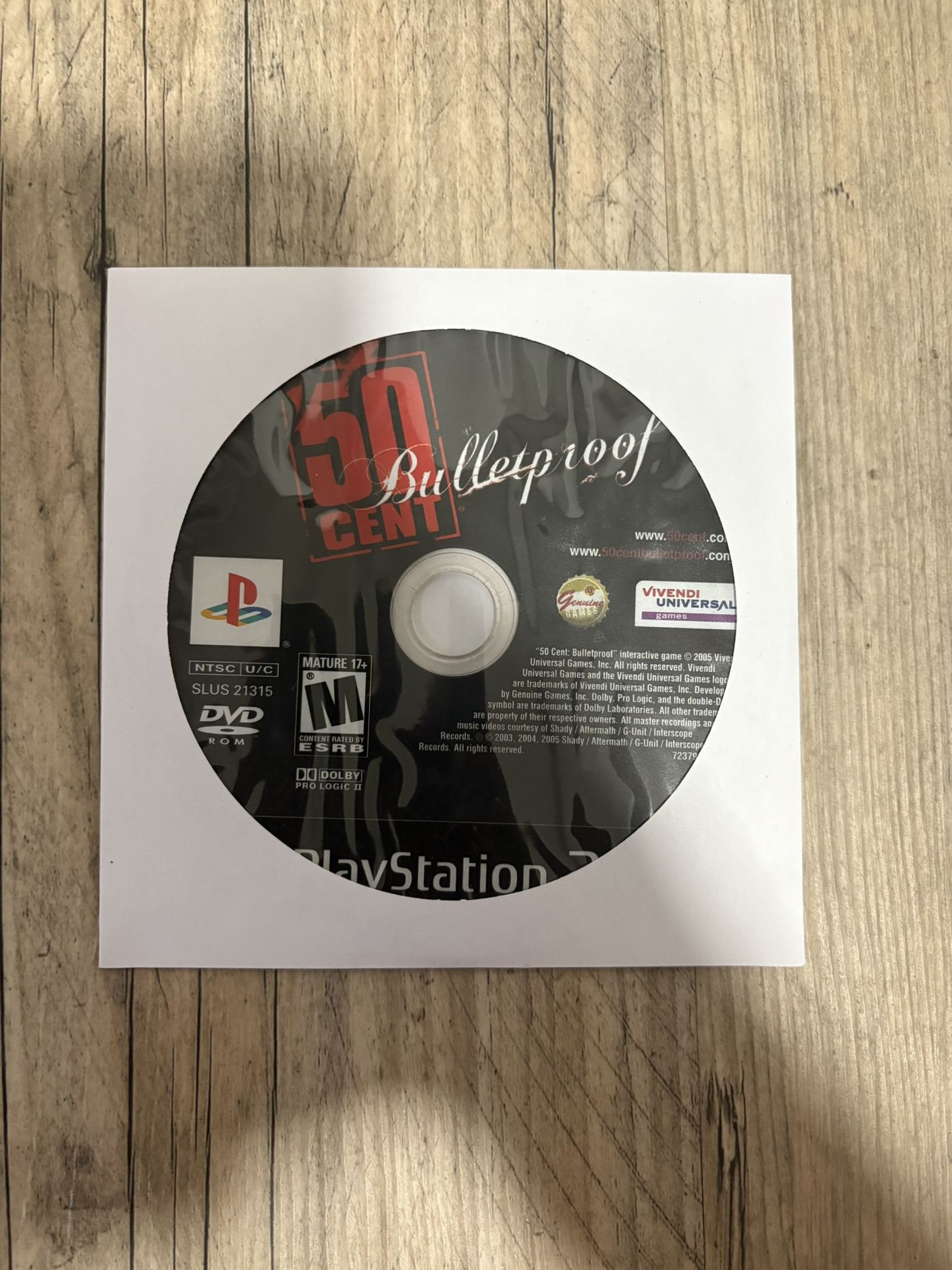 50 Cent Bulletproof PS2