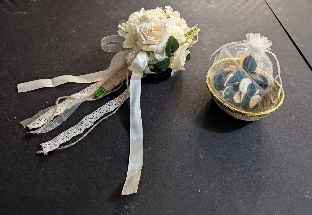 Jr. Bride/ Flower Girl Bouquet & Basket