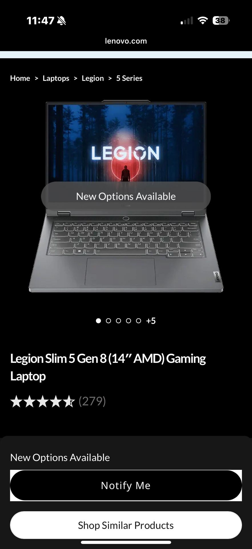 Lenovo Legion Slim 5 Oled 14” RTX 4060