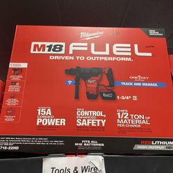 Milwaukee M18 FUEL ONE-KEY 18V Lithium-Ion Brushless Cordless 1-3/4 in. SDS-MAX Rotary Hammer with Two 12.0 Ah Battery