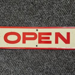 Painted Tin OPEN sign