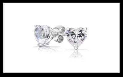 Heart Stud Earrings Made with Swarovski