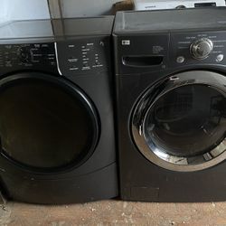 LG Washer And kenmore Dryer Electric Front Load Stainless Steel 