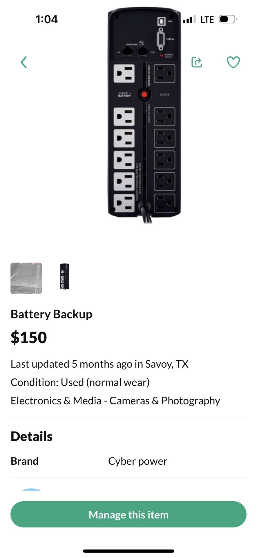 Battery Backup