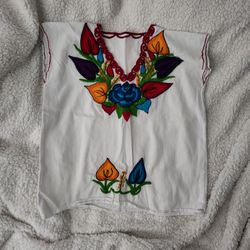 Womens Embroidered Mexican Top