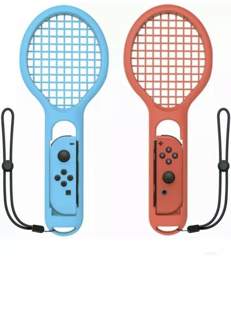 Tennis Racket for Nintendo Switch Joy-Con Controller,Mario Tennis Aces Blue&Red