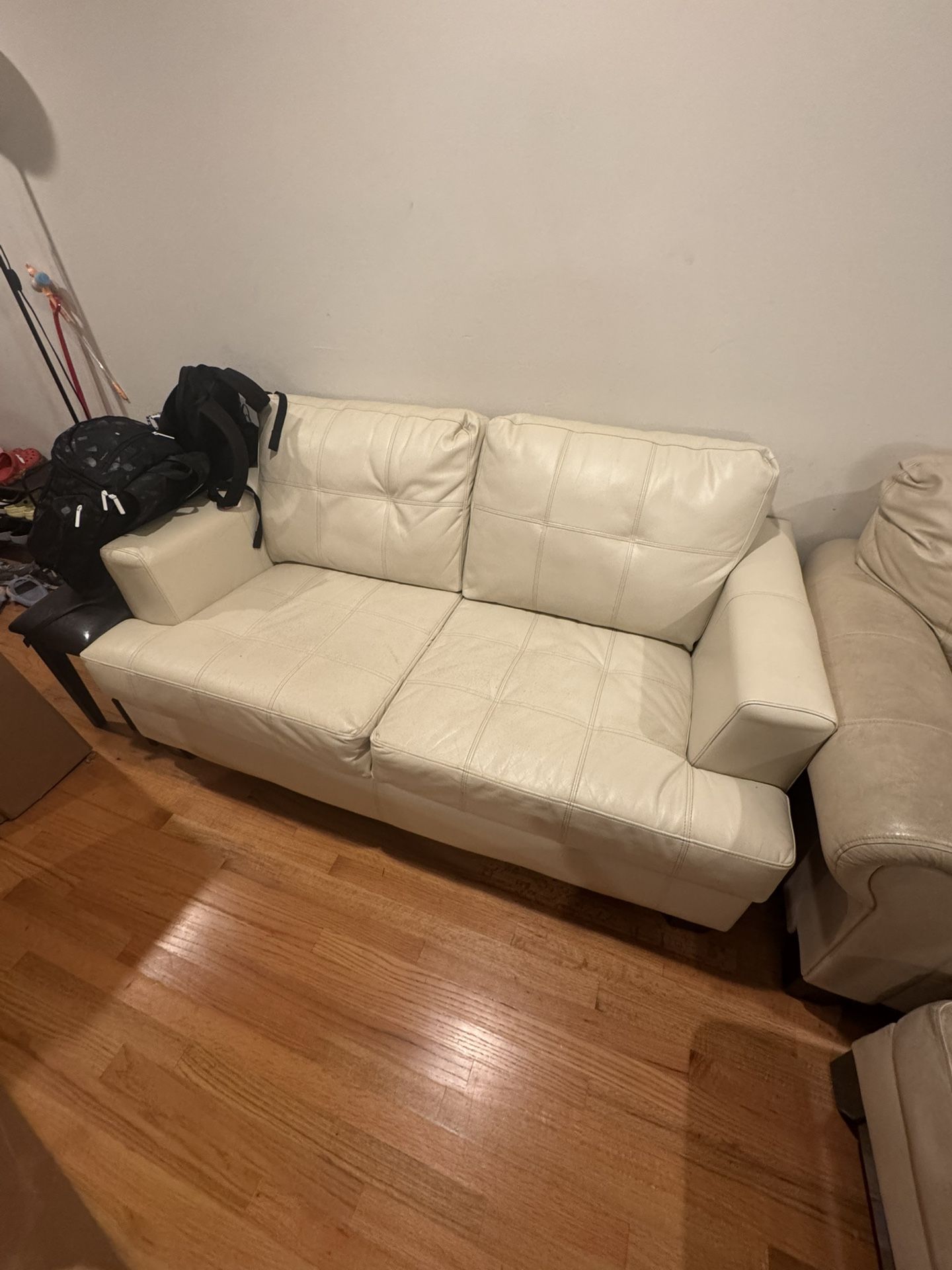Cream White Couch- Vegan Leather
