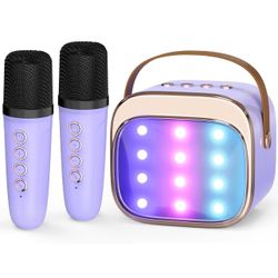 Portable Bluetooth Speaker with 2 Wireless Microphones(never Used)