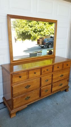 Dresser and mirror