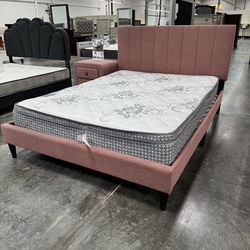 NEW FULL BED FRAME WITH MATTRESS