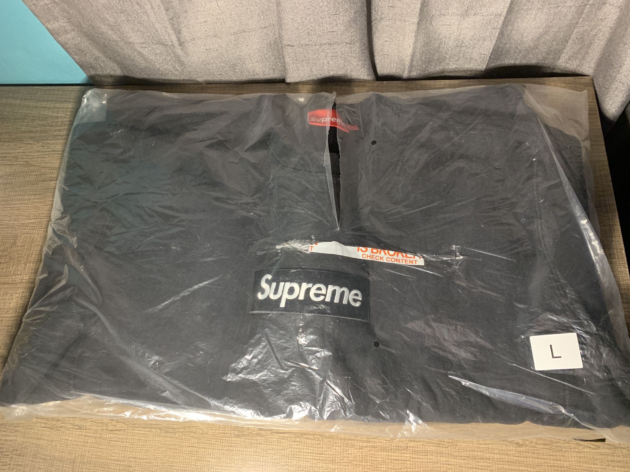 Supreme box Logo Crewneck Black Size Large