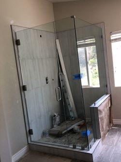 Shower door glass