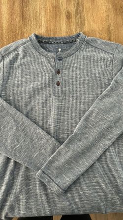 Tommy Bahama Blue Long Sleeve Waffle Top Shirt