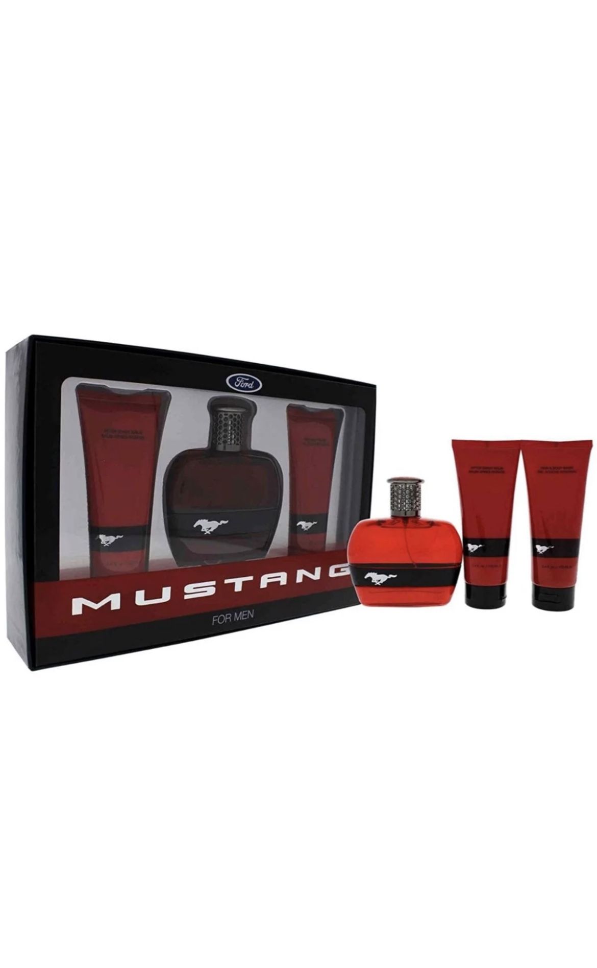 Classic Collection Mustang Red Men 3 Pc Gift Set