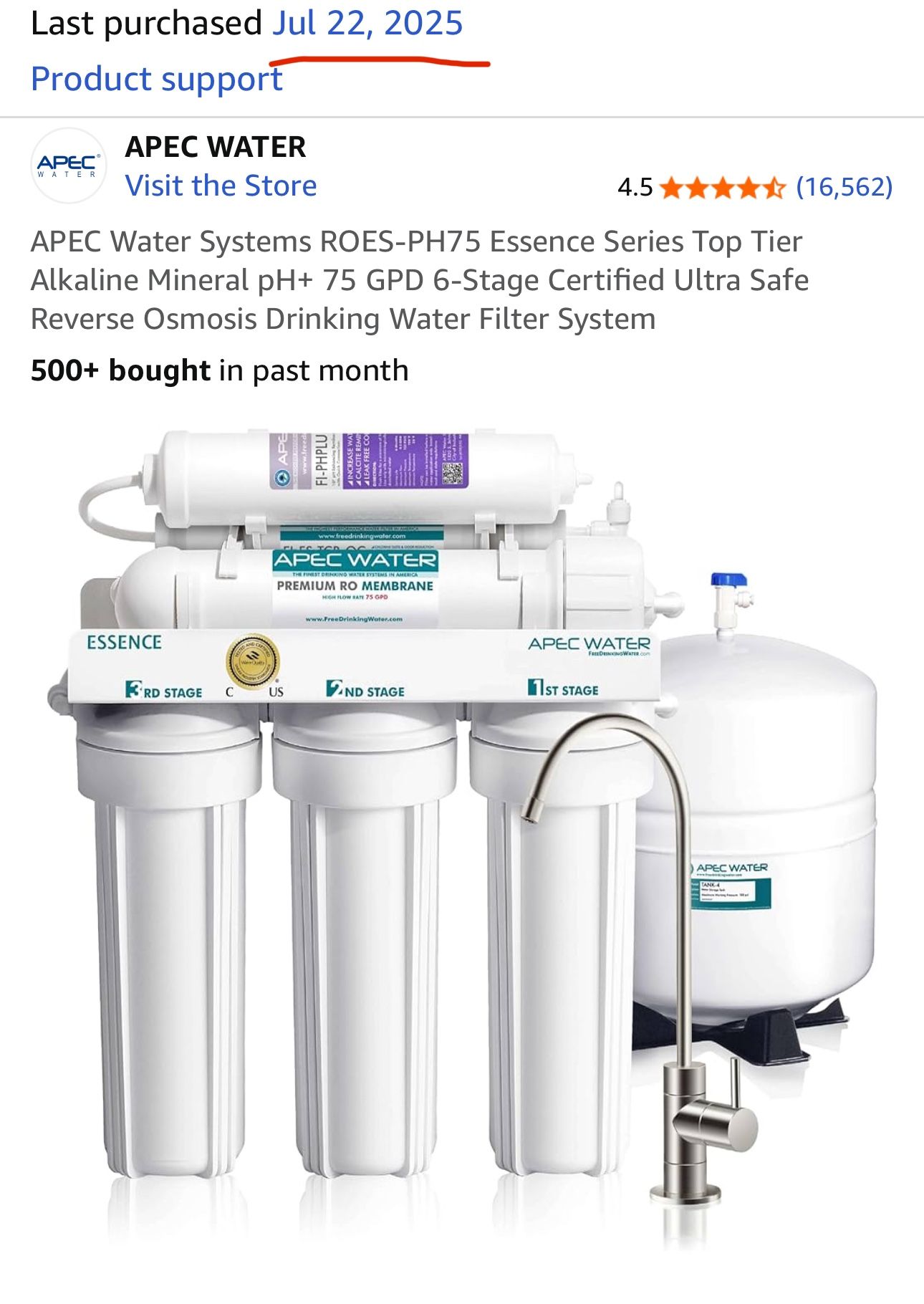 Water Osmosis Filtration System