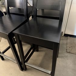 Four Free Black Stools 