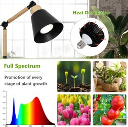 Grow Lights for Indoor Plants Full Spectrum, Plant Lights for Indoor Growing with 20W COB Grow Light Blub, 4/8/12H Timer, Standing Tall Grow Lamp for 