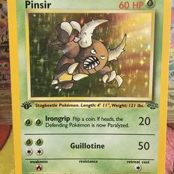 Pinsir 1st Edition Jungle Holo Rare (NM)