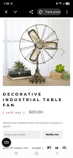 Decorative Industrial Table Fan
