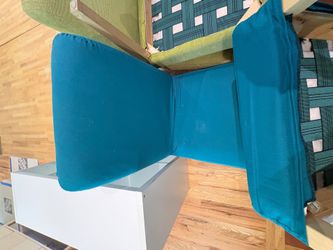 Pair of Teal Blue Upholstered Chair