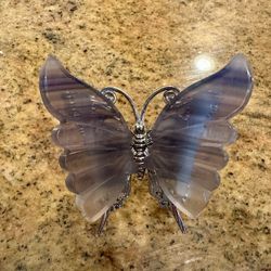 Brand New Fluorite Crystal Butterfly Decoration