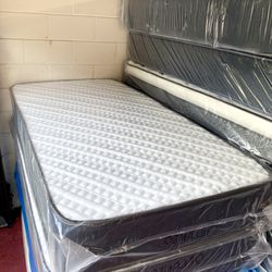 Twin Size Mattress 10 Inches Thick With Box Springs Also Available in Full-Queen-King New From Factory Same Day Delivery