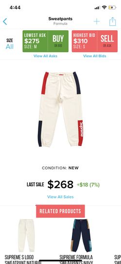 Supreme formula sweat pants