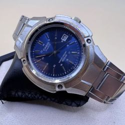 casio men’s quartz watch .MTP-3036 . Japan Movement. Blue Dial. Water Resistant