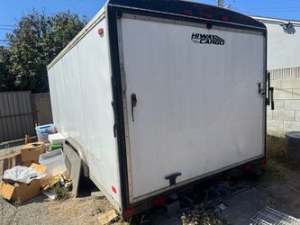 white Carson HiWay Cargo enclosed trailer