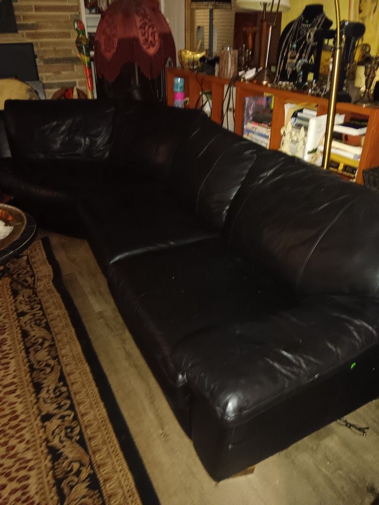 Leather Sofa Couch 2 Piece Sectional