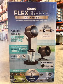 Shark FlexBreeze Pro Mist High Velocity Indoor/Outdoor Fan + Outdoor Misting System Brand New In Box