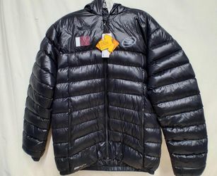 Bullpadel NWT size large L men’s Qatar hooded ultralight puffer jacket coat black