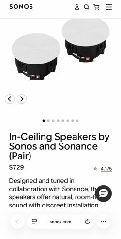 Sonos in-ceiling speakers (pair)