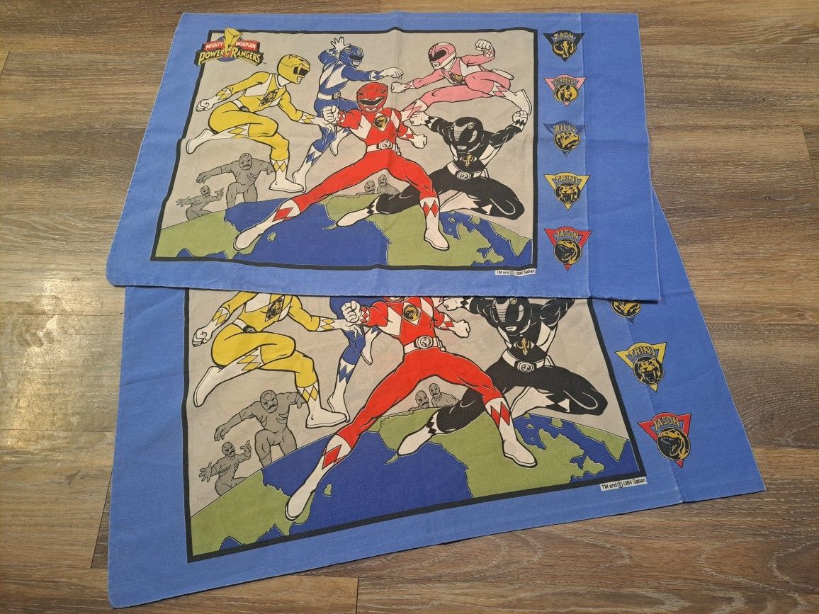 1994 Mighty Morphins Power Rangers Pillow Cases