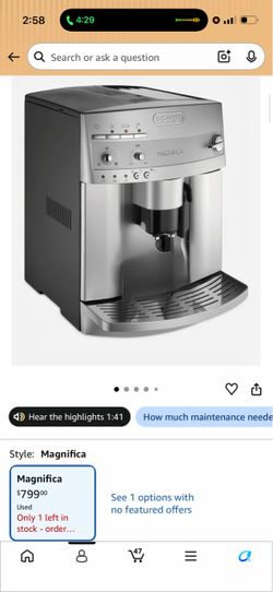 De’Longhi Magnifica coffee machine