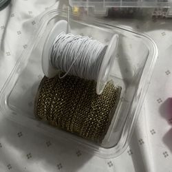 Stretchy String And Gold Chain