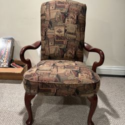 2 Cigar Wing Back Chairs