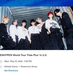 Enhypen Concert Tickets 2 For Sale May 1st Rosemont IL